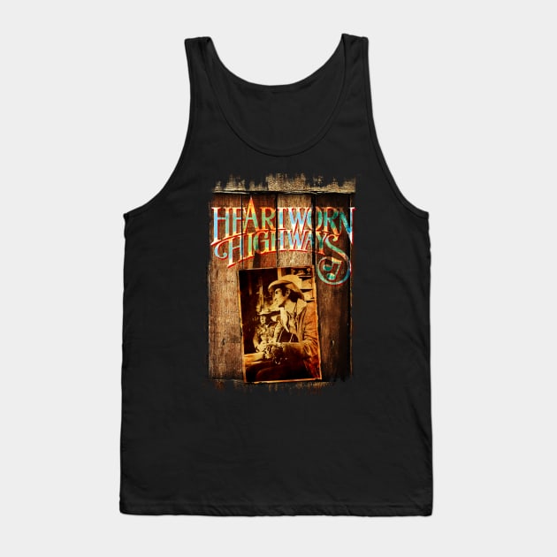 Heartworn Highways Outlaw Country Design Tank Top by HellwoodOutfitters